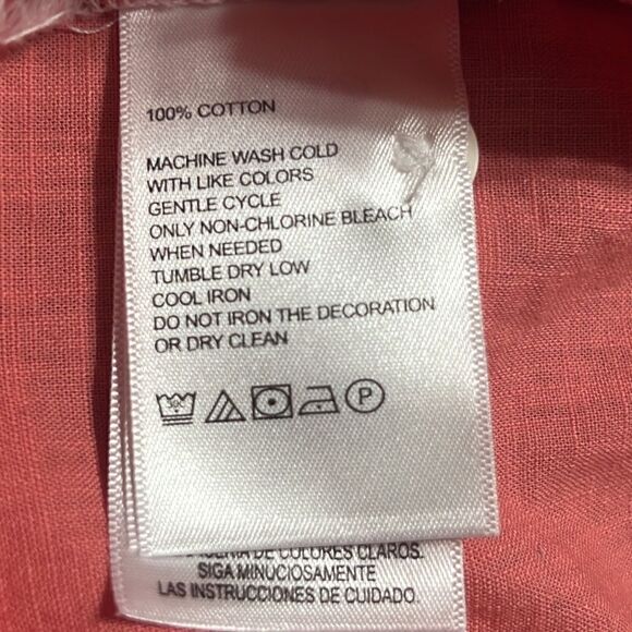 🔥🔥 Tommy Bahama Cotton Salmon Button Down Short Sleeve Beachy Shirt - PERFECT - Picture 11 of 11